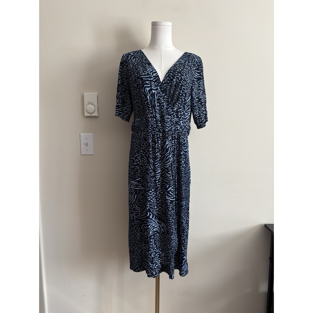 Fresh Produce Womens Large V Neck Dress Cotton Stretch Beach Sealife Resortwear